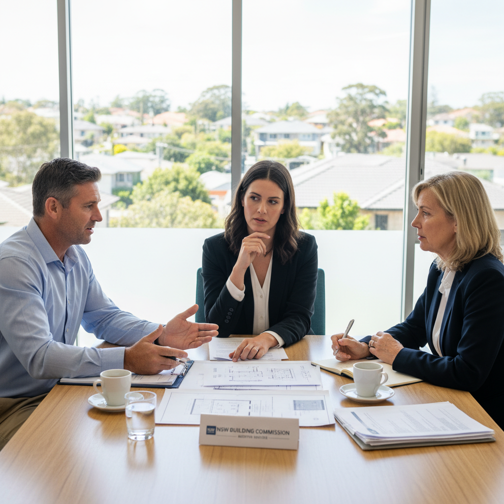NSW builder resolving a dispute with a homeowner professionally — Dispute Resolution CPD — RTO 91528