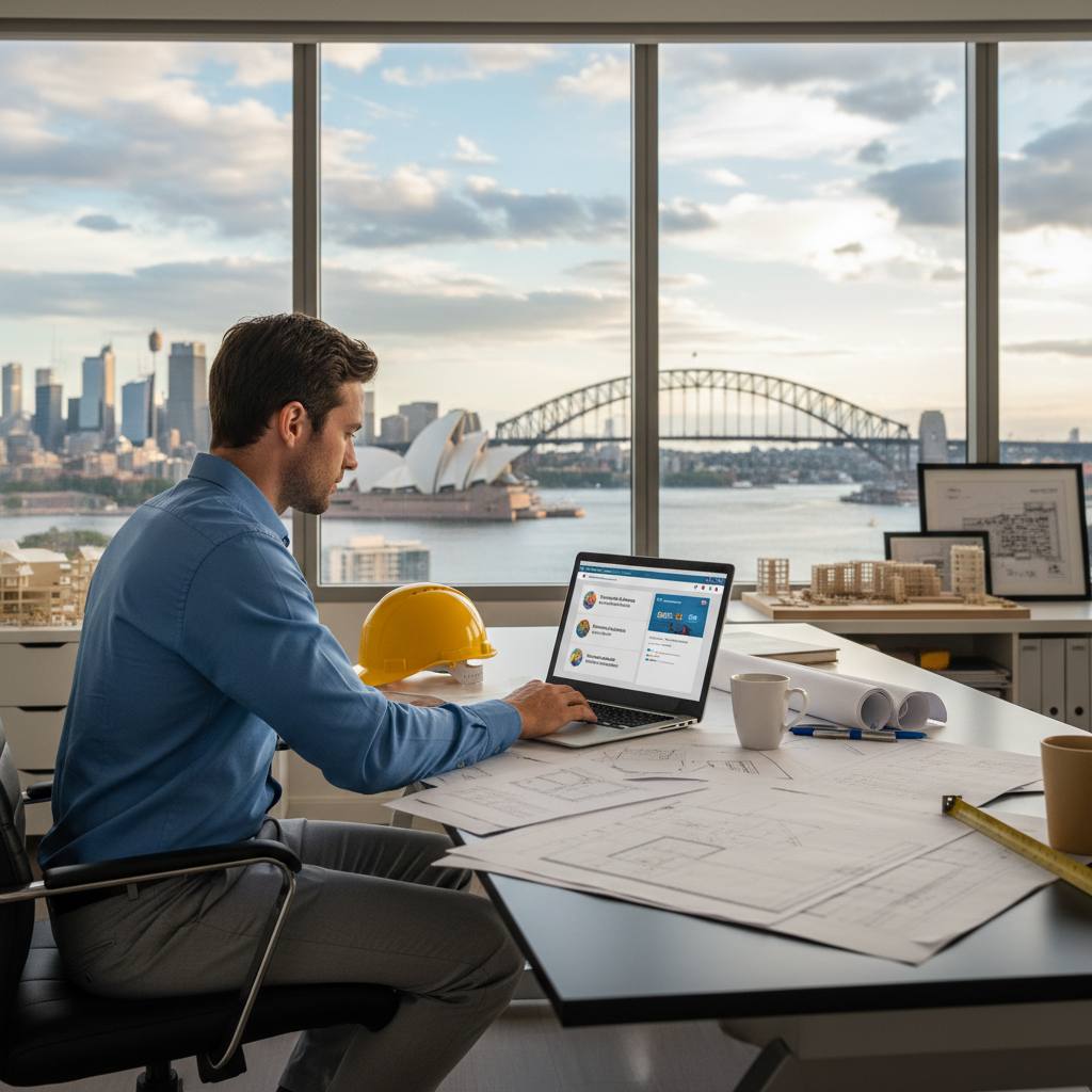 Sydney builder completing online CPD course — Builders CPD Online RTO 91528