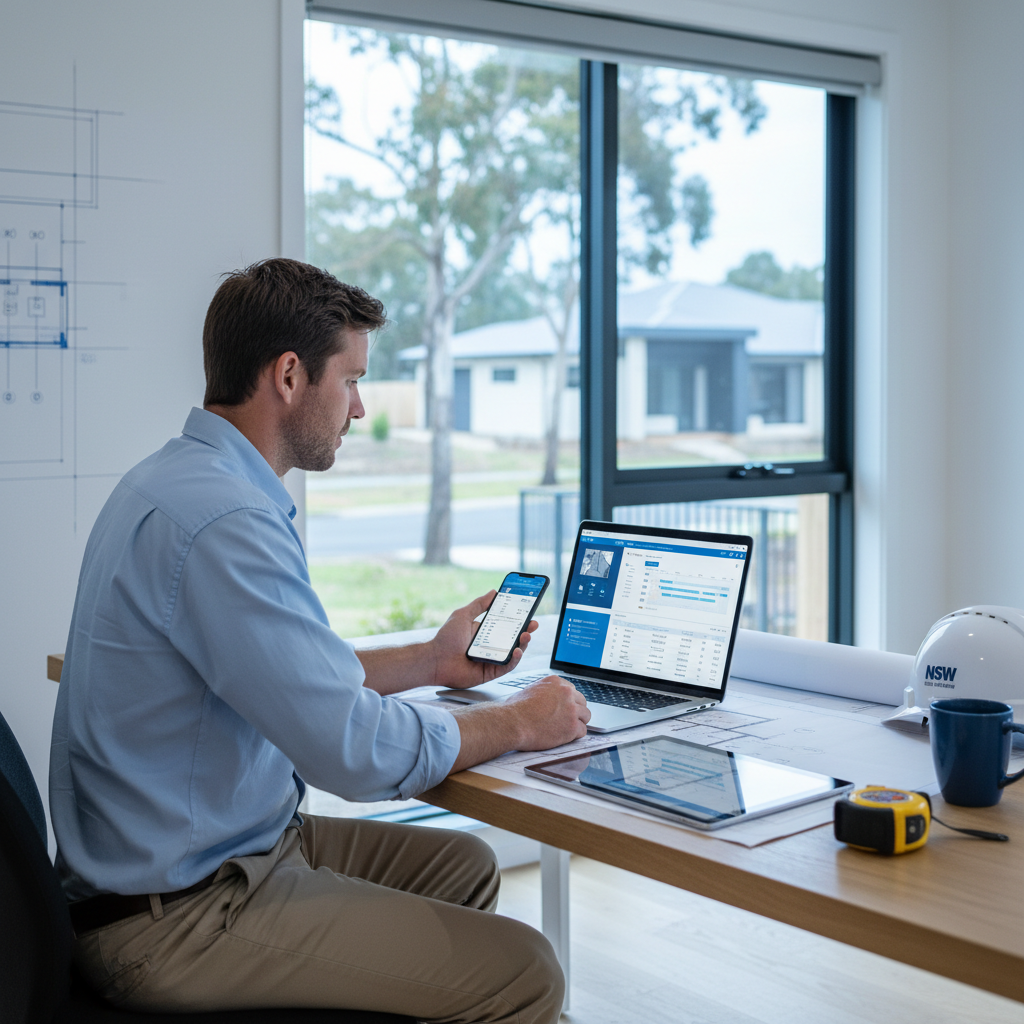 NSW builder using digital tools for project management — Digital Literacy CPD — Builders CPD Online RTO 91528