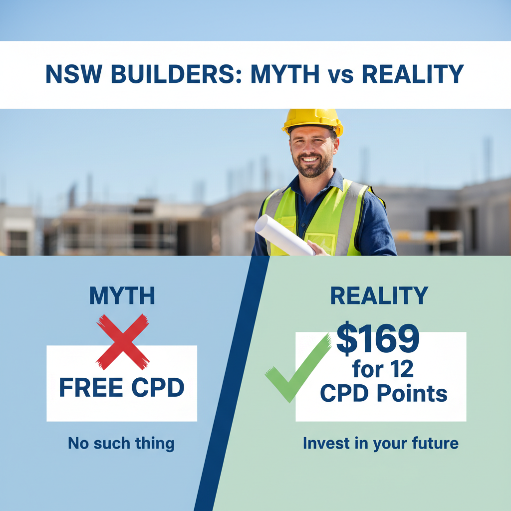 Myth vs reality: Free CPD vs legitimate RTO training — Builders CPD Online RTO 91528