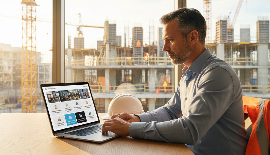 Builders CPD Online — online CPD courses for NSW builders on laptop