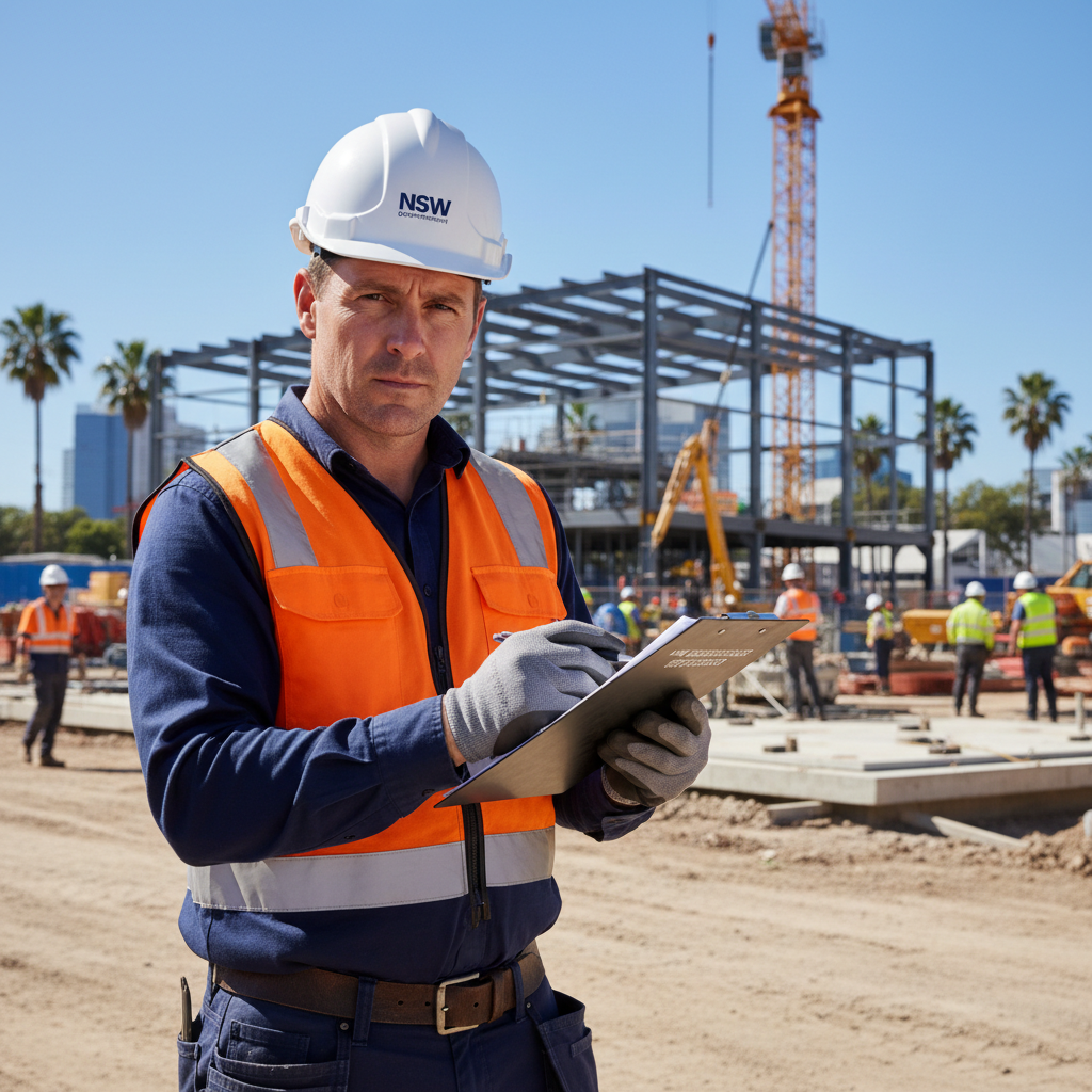 Construction safety checklist review on site — WHS CPD for NSW builders — RTO 91528