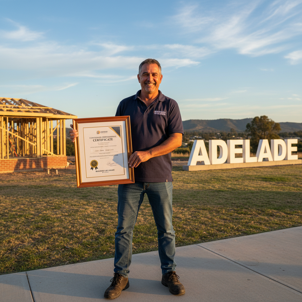 Adelaide builder with completed CPD certificate — RTO 91528 — Builders CPD Online