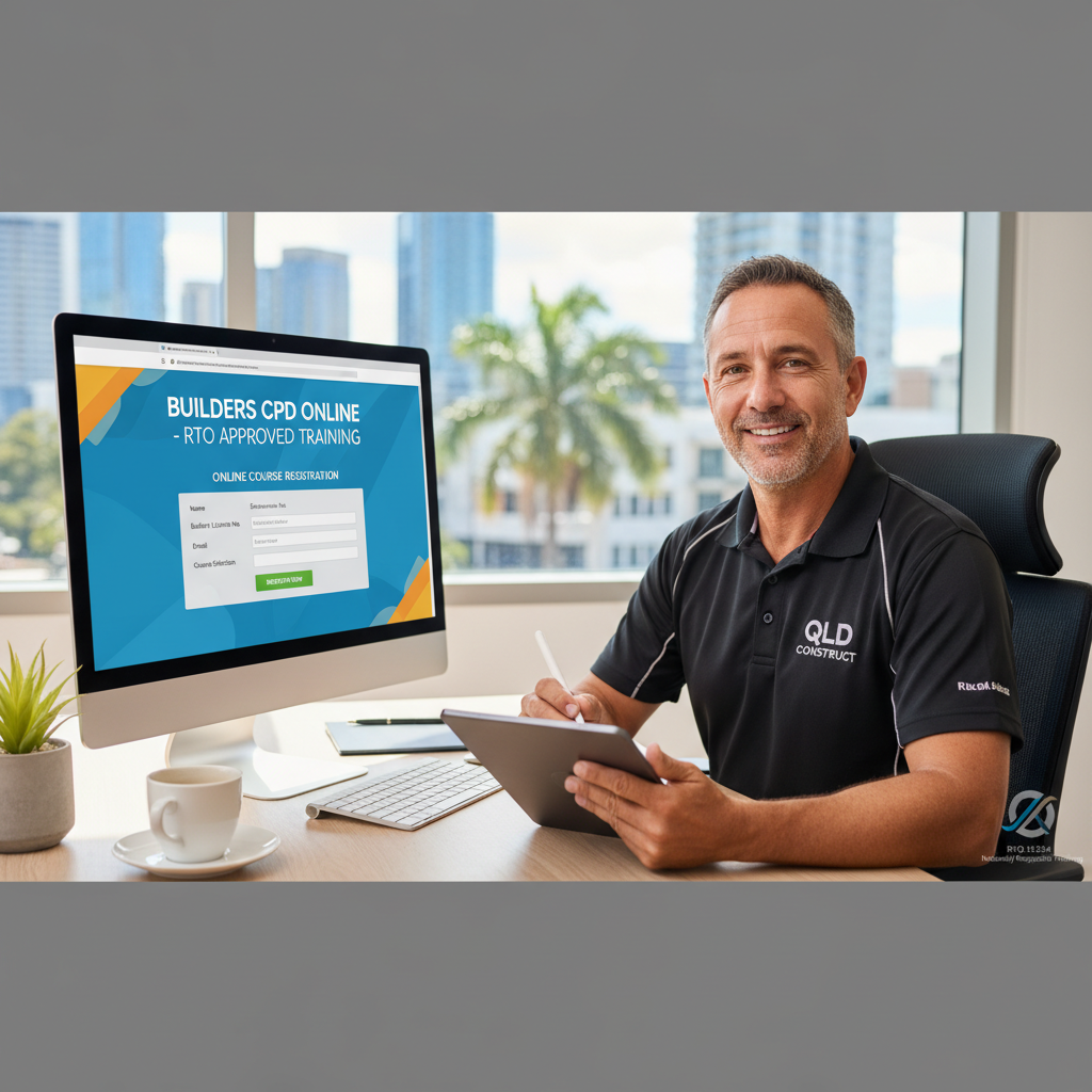 Brisbane builder signing up for CPD registration — Builders CPD Online RTO 91528