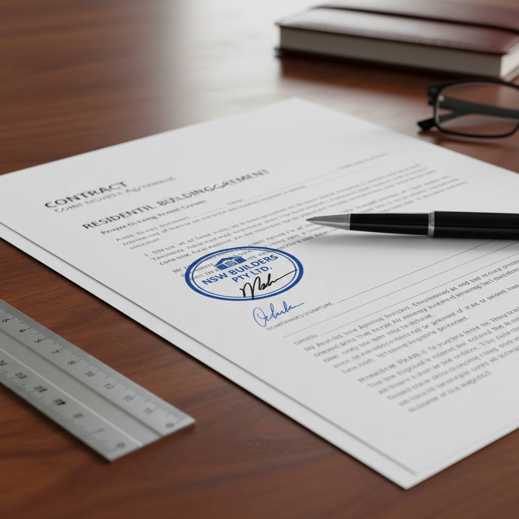 RBA residential building agreement template review for NSW builders