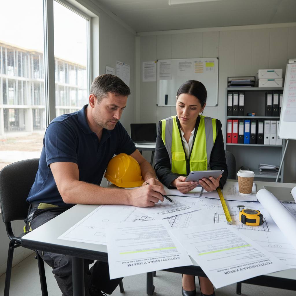 Residential building contract variation form and documentation process