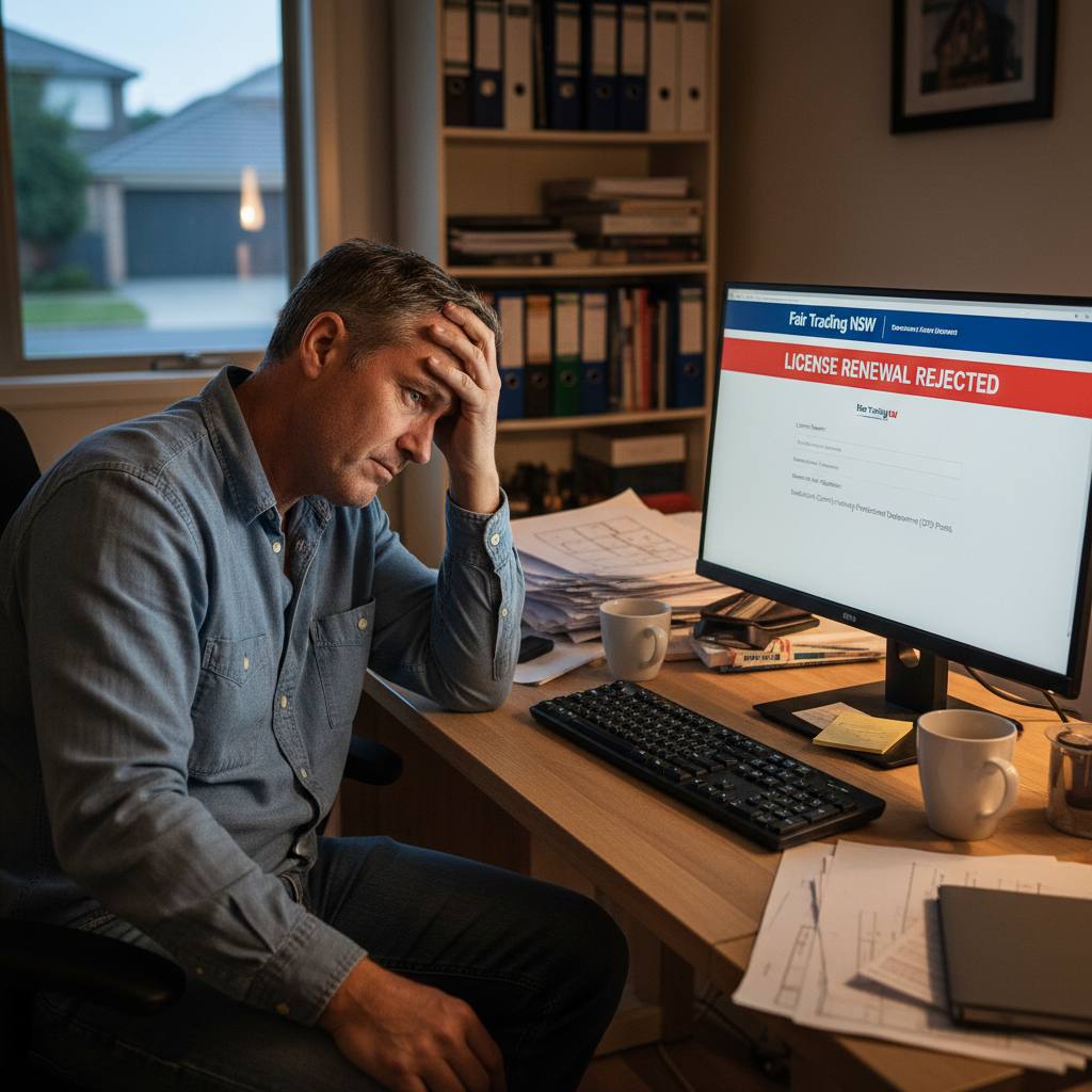 NSW builder frustrated at rejected licence renewal — common CPD mistakes — Builders CPD Online RTO 91528