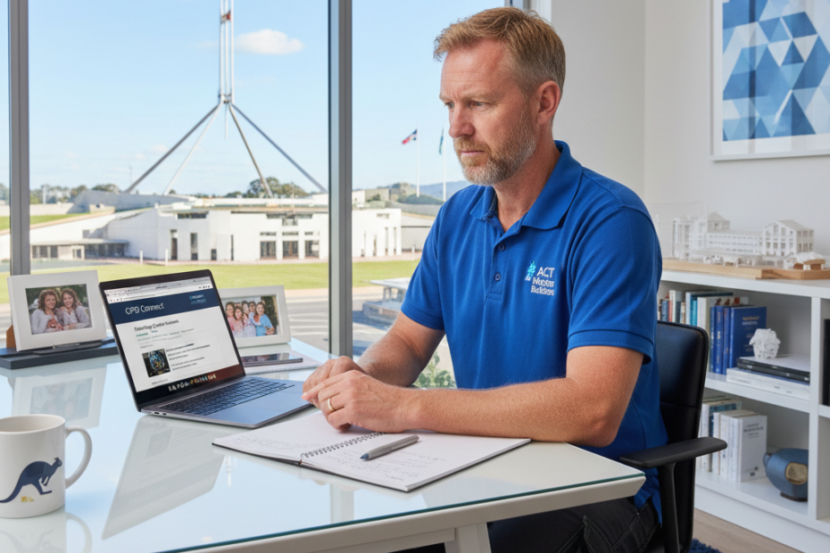 Canberra and ACT builder completing online CPD course — NSW Fair Trading requirement — Builders CPD Online RTO 91528