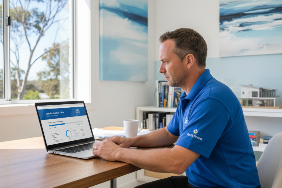 Perth builder completing CPD online — NSW contractor licence requirement — Builders CPD Online RTO 91528