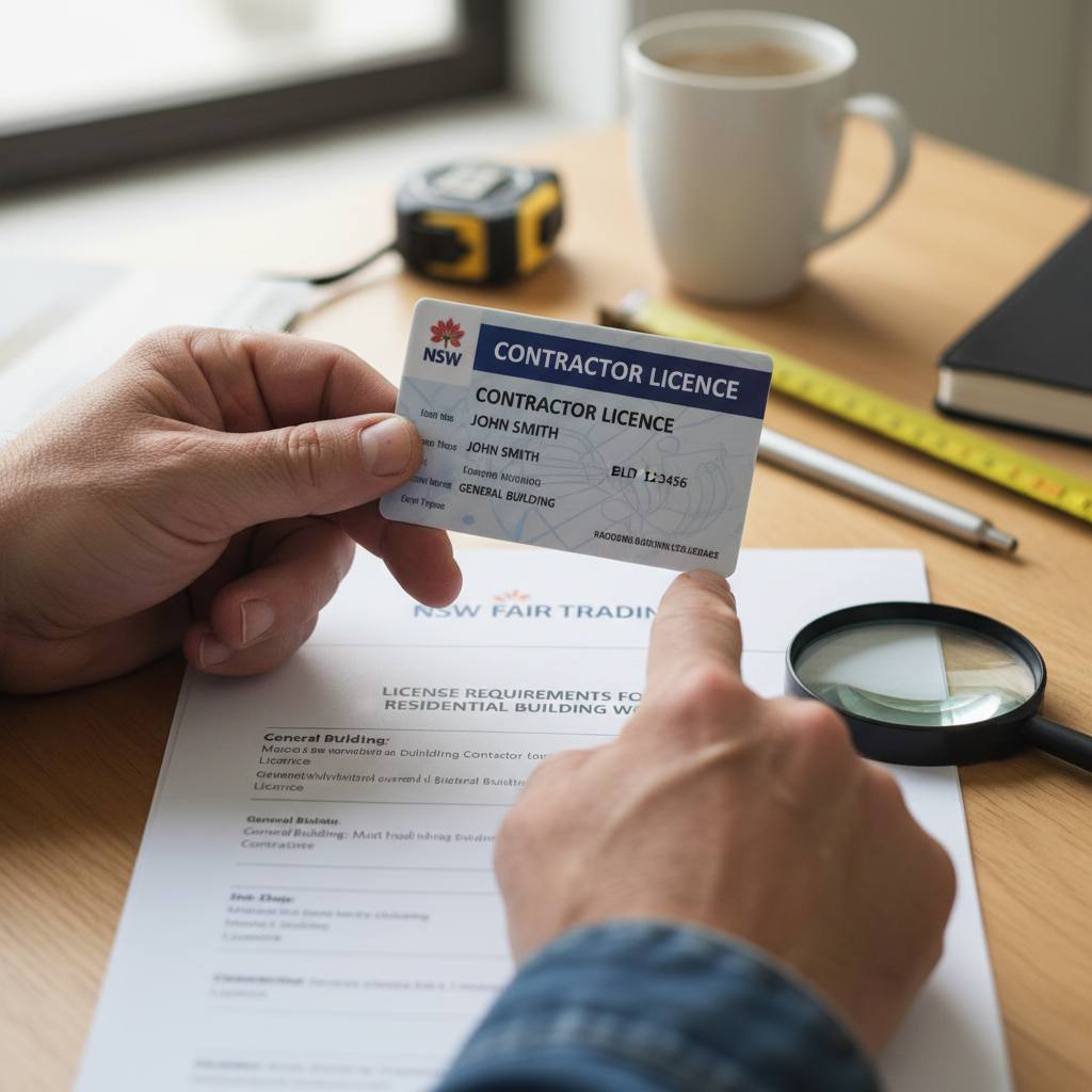 NSW builder checking contractor licence type for CPD planning — Builders CPD Online RTO 91528