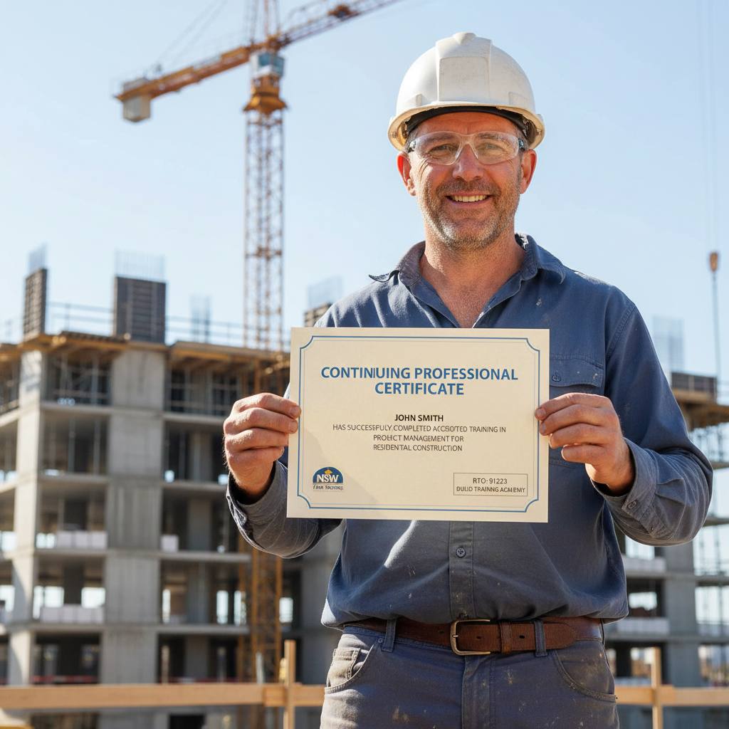 NSW builder holding valid CPD certificate with RTO number — accepted by Fair Trading — RTO 91528