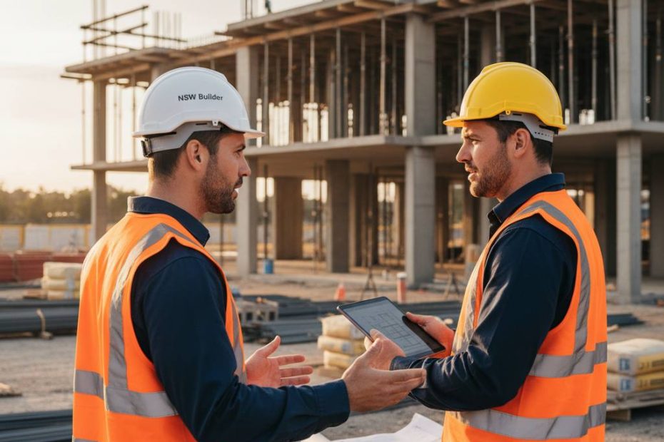 NSW builder discussing employer training vs CPD requirements — Builders CPD Online RTO 91528