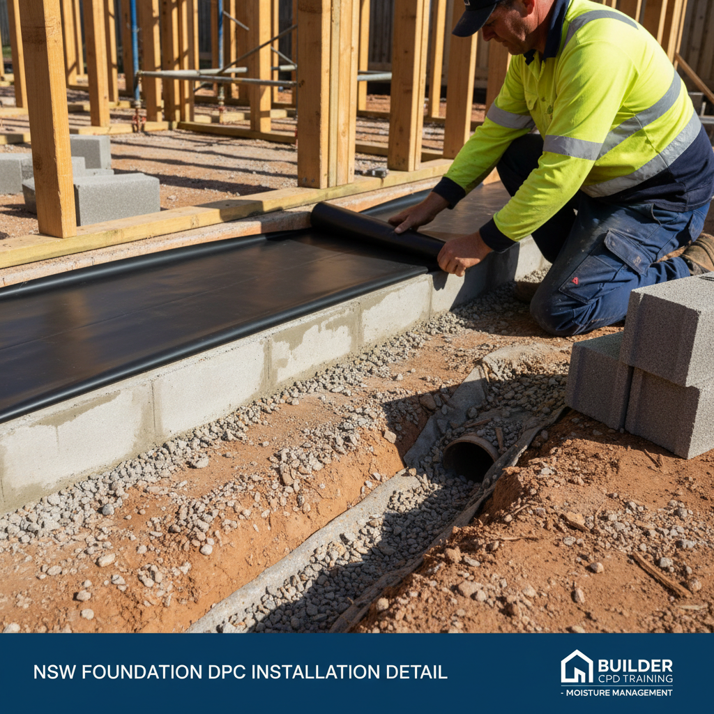 Foundation damp-proof course (DPC) installation — waterproofing CPD for NSW builders