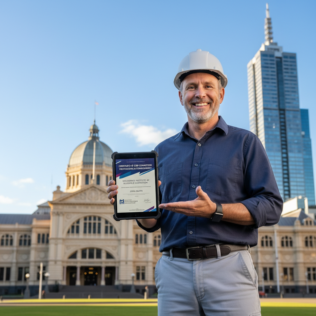 Victorian builder with CPD completion certificate — online learning achievement — RTO 91528