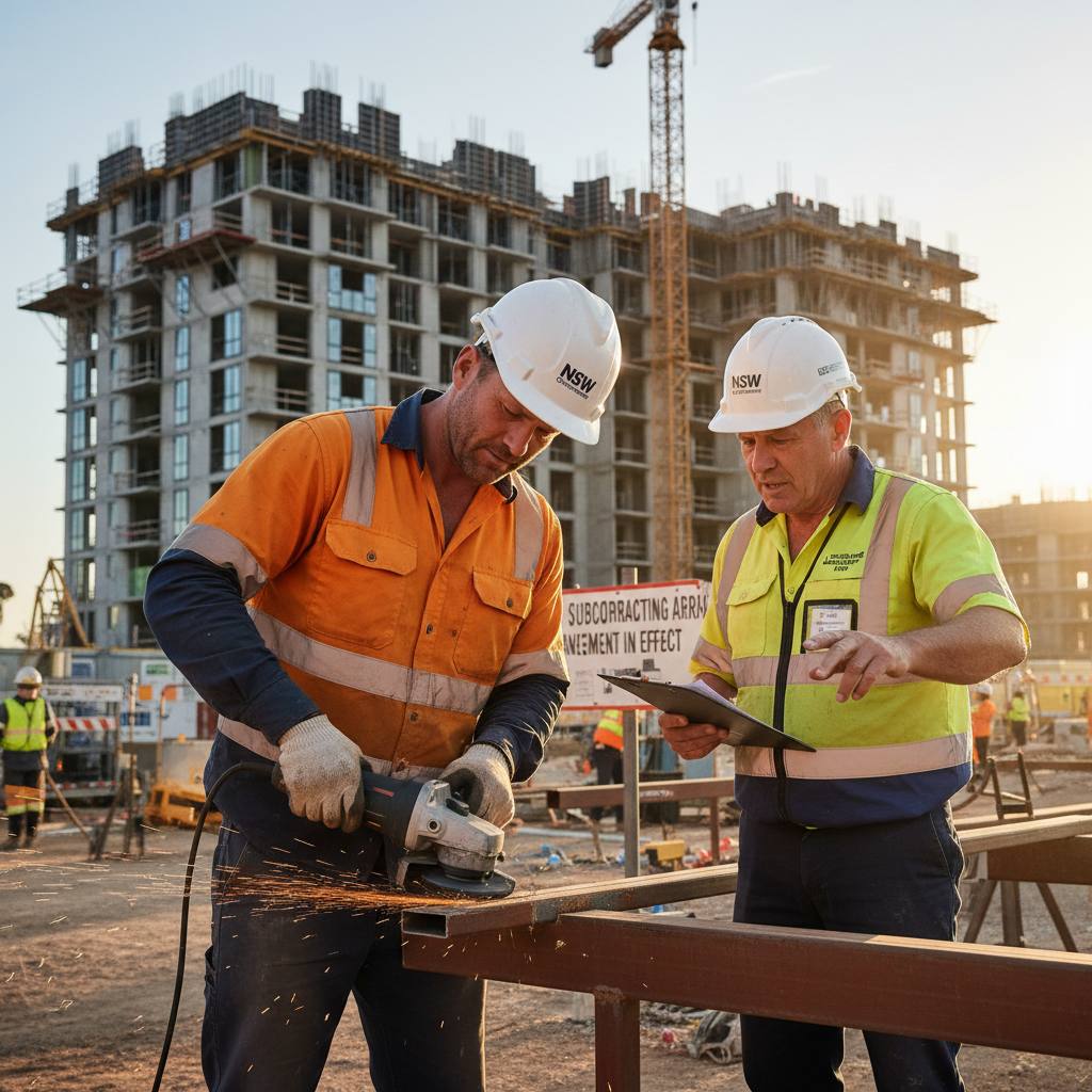 NSW tradesperson working under licensed builder on building site — subcontractor licence requirements — RTO 91528