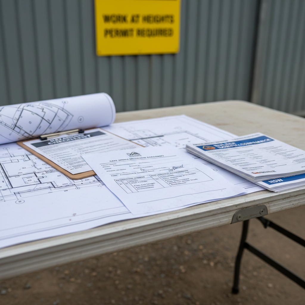 Safe Work Method Statement (SWMS) document for NSW builder site compliance — WHS CPD — RTO 91528