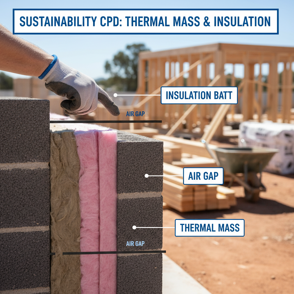 Thermal mass and insulation in residential construction — sustainable building CPD