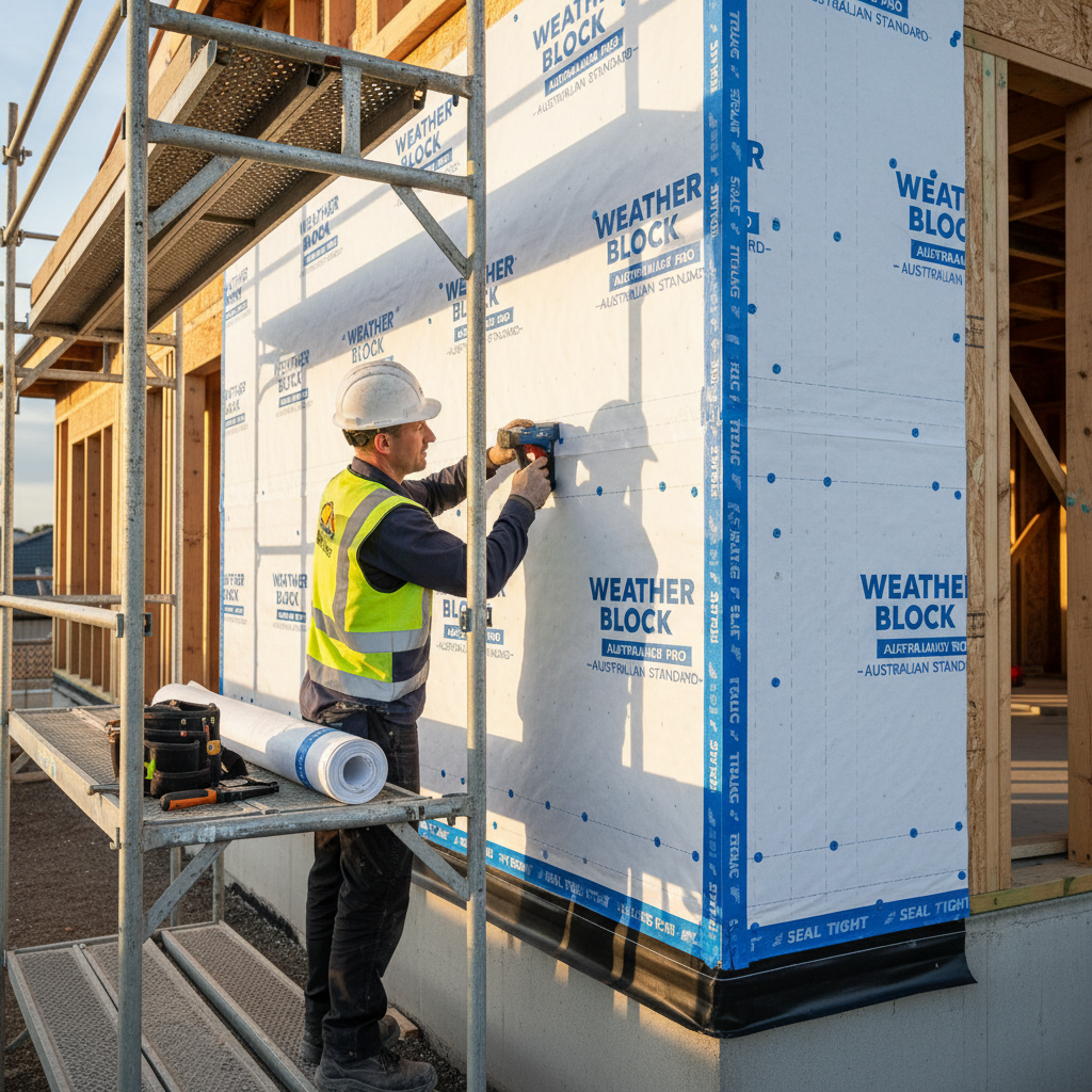 Weather-resistant building wrap installation — waterproofing CPD for NSW builders
