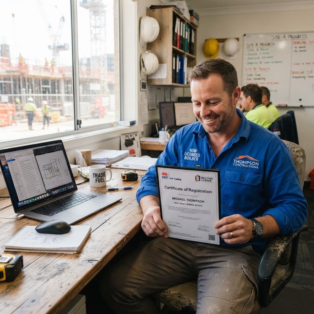 NSW builder holding a completed CPD certificate — RTO 91528