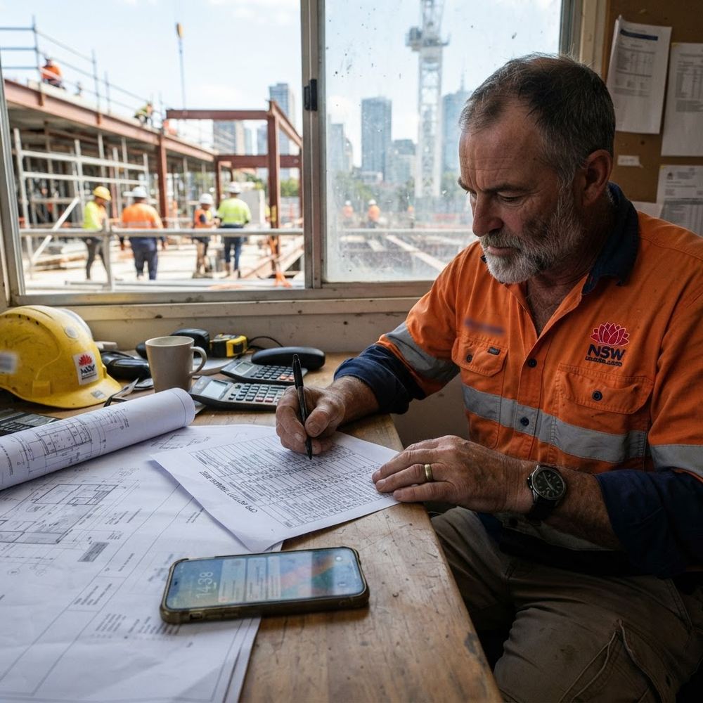 NSW builder tracking completed CPD points before renewal - 12 CPD points renewal checklist - Builders CPD Online RTO 91528